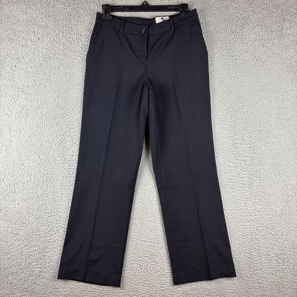VF Imagewear Pants Men's Size 34 Navy Blue Slash Pocket Flat Front Straight Wool - Picture 1 of 10